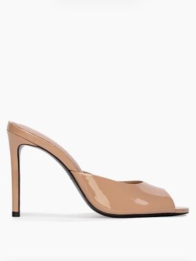 🤍	Black Suede Studio Alessia Patent Mules Old Rose Patent, 37